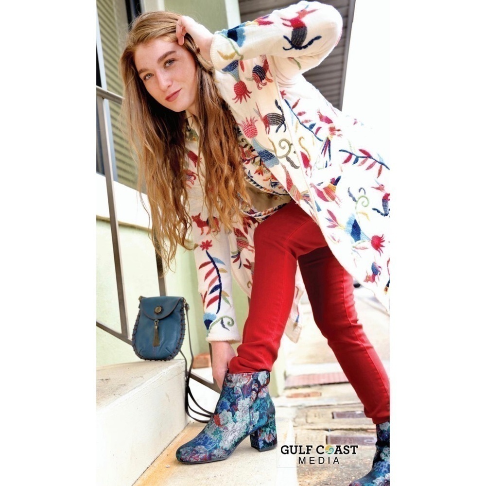 Johnny Was Sweater‎ Druoin Short Hoodie Floral Cotton Embroidered Ivory XS GUC